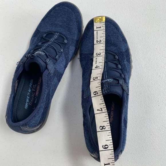 Skechers Womens Relaxed Fit Memory Foam Navy Blue Shoes Size7.5M Comfort  23855 - Picture 11 of 15